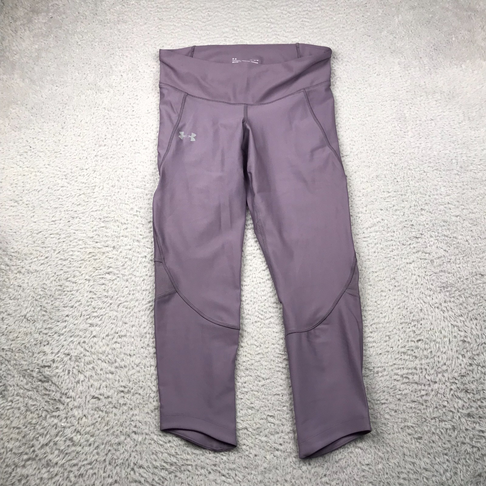 Under Armour Heatgear Compression Leggings Purple Cropped