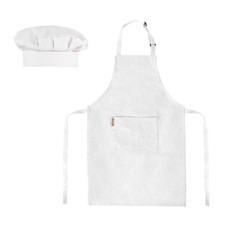 Kids Apron and Chef Hat Set-Adjustable Child Apron for Boys and Girls for Coo...