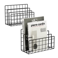 3-Slot Metal Mesh Desk Organizer, Letter Sorter File Holder for Office  Home...