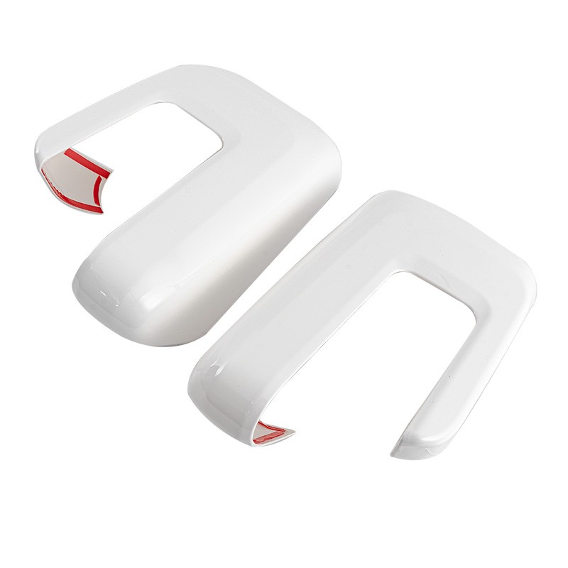 White Side Door Wing Mirror Cover Cap For 2021~2024 Ford F-150 W/Turn Signal Cut