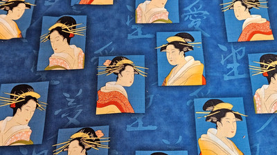 CP22406 Creative Springs Fuji Afternoon Portrait Frames Japanese women 3 yds 44''