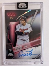 2026 TOPPS CHROME BLACK SAMUEL BASALLO RC TRUE RED AUTO /5