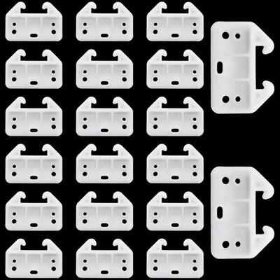 20pcs Plastic Drawer Guides, Rear Drawer Track Guide Replacement, Center Moun...
