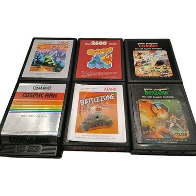 12 Vintage Atari 2600 Game Cartridges, Most Come With Original Manuals, Untested
