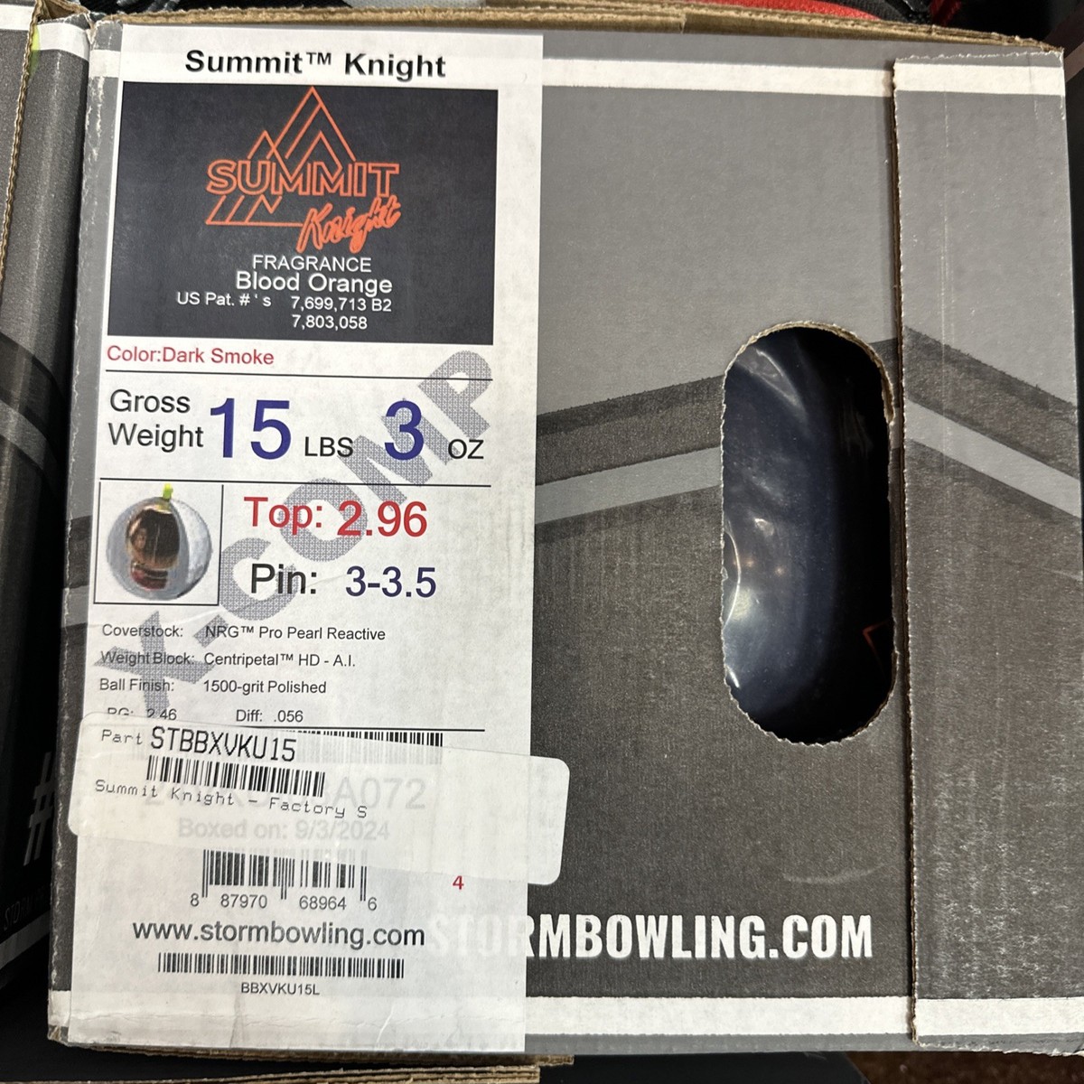 15lb Storm Summit Knight X-Comp Overseas International 15lb Storm Summit Knight X-Comp Overseas International