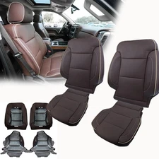 For 2014 - 2019 Chevy Silverado High Country Front Driver&Passenger Seat Covers