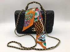 СНANЕL Crossbody Genuine Leather Sling Clutch Shoulder Bag Black miu miu keycha