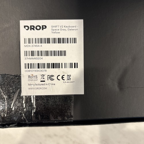 DROP Shift V2 Mechanical Keyboard In Black With Gateron Yellow Switches Open Box - Photo 4/4