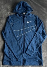 Image of Nike Dri Fit Training Full Zip Hoodie Blue White Men’s Size Small FB8575 476