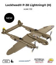 Lockheed P-38H Lightning plane brick model - COBI 5763 - 652 bricks