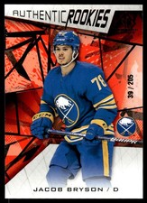 2021-22 SP Game Used Red Parallel Rookie Jacob Bryson Rookie /205 Buffalo Sabres