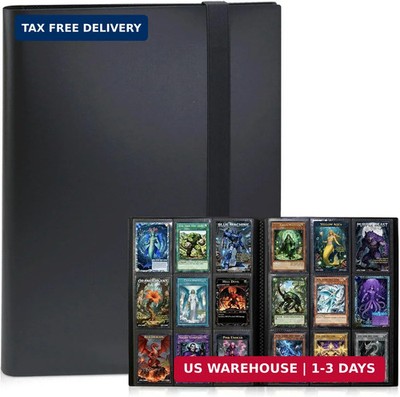 Trading Card Binder 9 Pocket, 360 Card Waterproof Folder with Side Loading Sleev