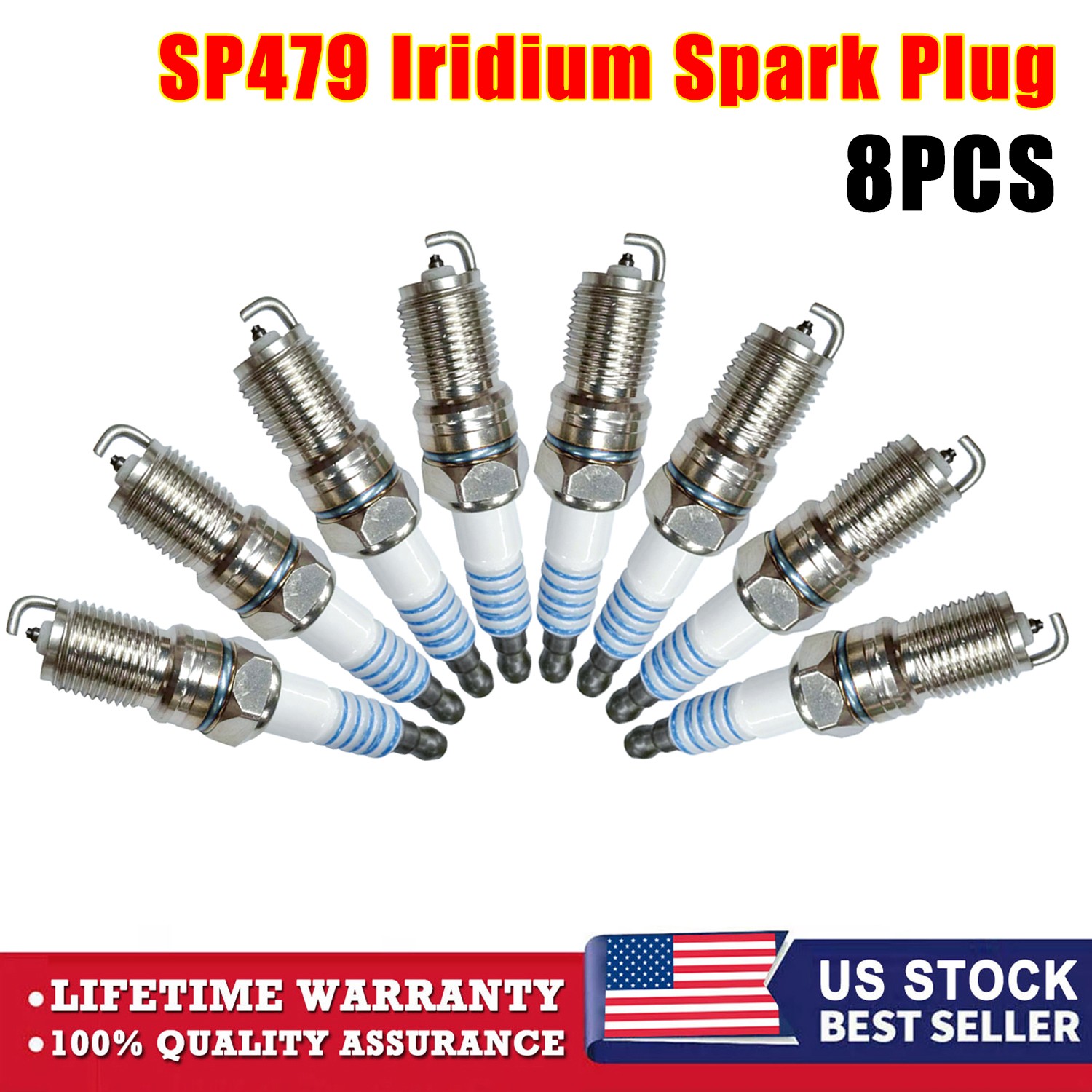 8 Iridium Spark Plug SP479 Pack For Ford F-150 2010 V8 6.2L 4.6L 5.4L AGSF22WM