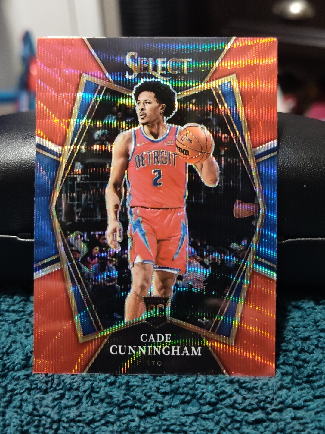 2021-22 Panini Select - Premier Level Cade Cunningham #116 Red Wave Prizm (RC)