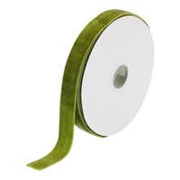 "Samtband Geschenkverpackung 15 Yard X 3/4\" OlivgrüNes Einseitiges Samtbandrolle"