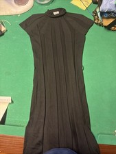 Gucci Black 100% Wool Knit Turtleneck Midi Dress Women’s M Made in Italy A01