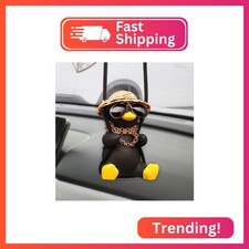 Duck Car Hanging Ornament - Cool Accessories For Rear View Mirror Cute Swinging
