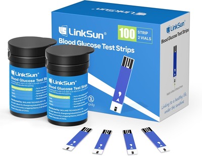 Diabetic Blood Test Strips*100, Used for Universal Strips 