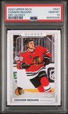 2023-24 Upper Deck O-Pee-Chee Glossy Connor R-47 Chicago RC Rookie Bedard PSA 10