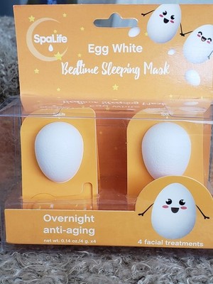 SpaLife Anti-aging Bedtime Overnight Sleeping Egg White Mask 4-pack Brand New