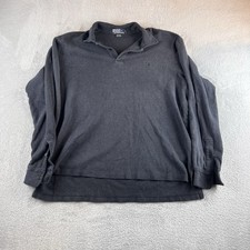 Polo Ralph Lauren Shirt Mens Large Long Sleeve Dark Gray Logo Preppy Vintage