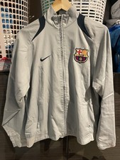 Vintage FC BARCELONA Nike 2002-2004 Tracksuit Training Set Grey Size M