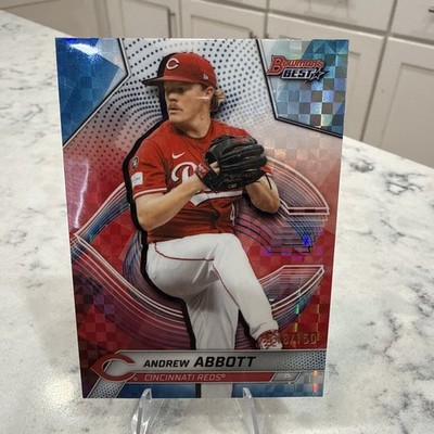 2025 Bowman Best - Andrew Abbott - Blue X-Fractor /150 - Reds