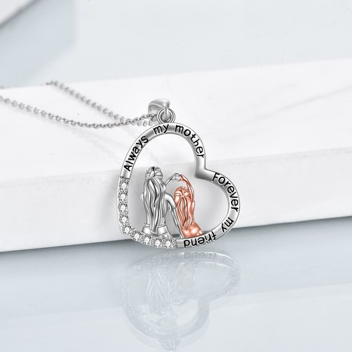 Mother's Day Gifts for Mom 925 Sterling Silver Mother and Daughter Necklace M... - Picture 3 of 7