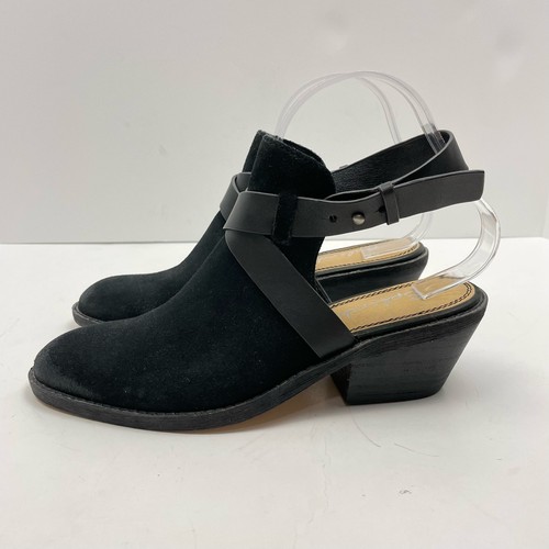 Botines para mujer Splendid Dasha nuevos sin caja 6,5 de cuero gamuza negro con correa al tobillo - Imagen 4 de 13
