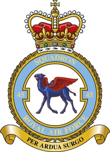 No. 45 Squadron RAF badge patch Self Adhesive Vinyl Sticker