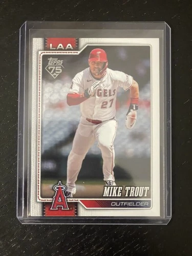 MIKE TROUT COMPANION CARD IMAGE VARIATION SSP #350 2026 Topps Series 1 Angels