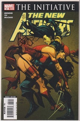 NEW AVENGERS #31 DYNAMIC FORCES SIGNED BRIAN BENDIS DF COA MARVEL COMICS SKRULLS