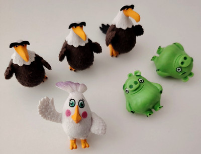 Figuren Vintage ANGRY BIRDS ROVIO 2016 Set 6 Sammlerstück 1-2-3