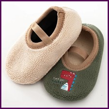 Newborn Baby Boys Girls Anti Slip Cartoon Shoes Winter Indoor Outdoor