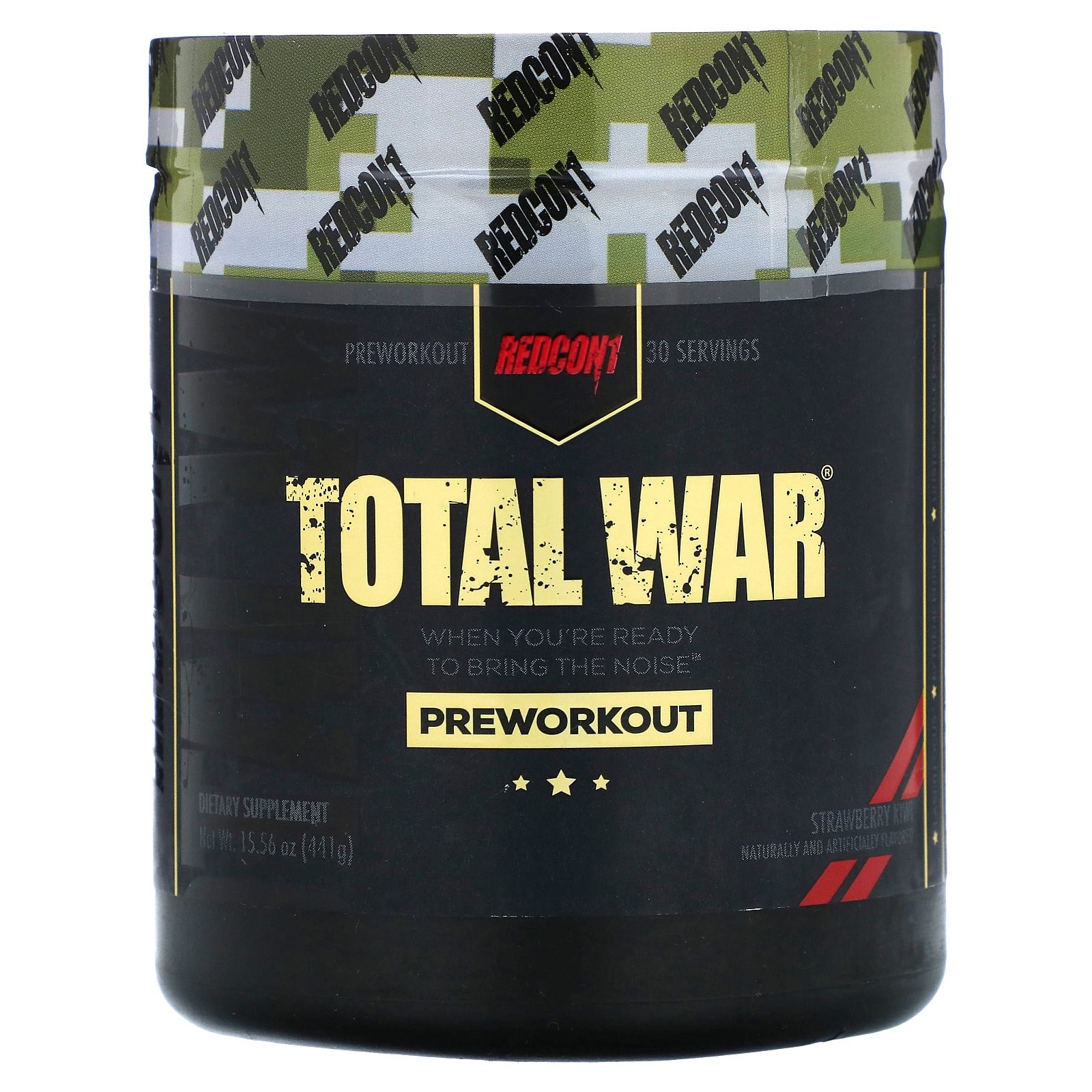 Total War Preworkout Клубнично-киви 1556 унции 441 г 6790₽