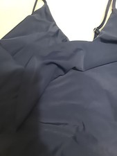 Navy Blue UNBRANDED Padded Removable 1-piece Swimsuit With Ruching; Size M