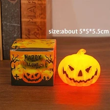 Halloween Party Decoration - Light-Up LED Pumpkin Lantern, Spooky Jack O'Lantern