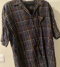 FUBU The Collection Plaid Button Up Shirt Mens 4XL Hip Hop Streetwear