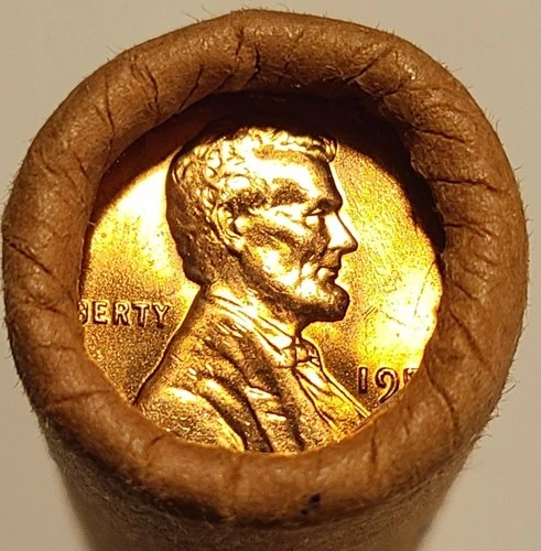 1958-D Lincoln Wheat Cent Roll   BU to GEM    OBW  50 Cents