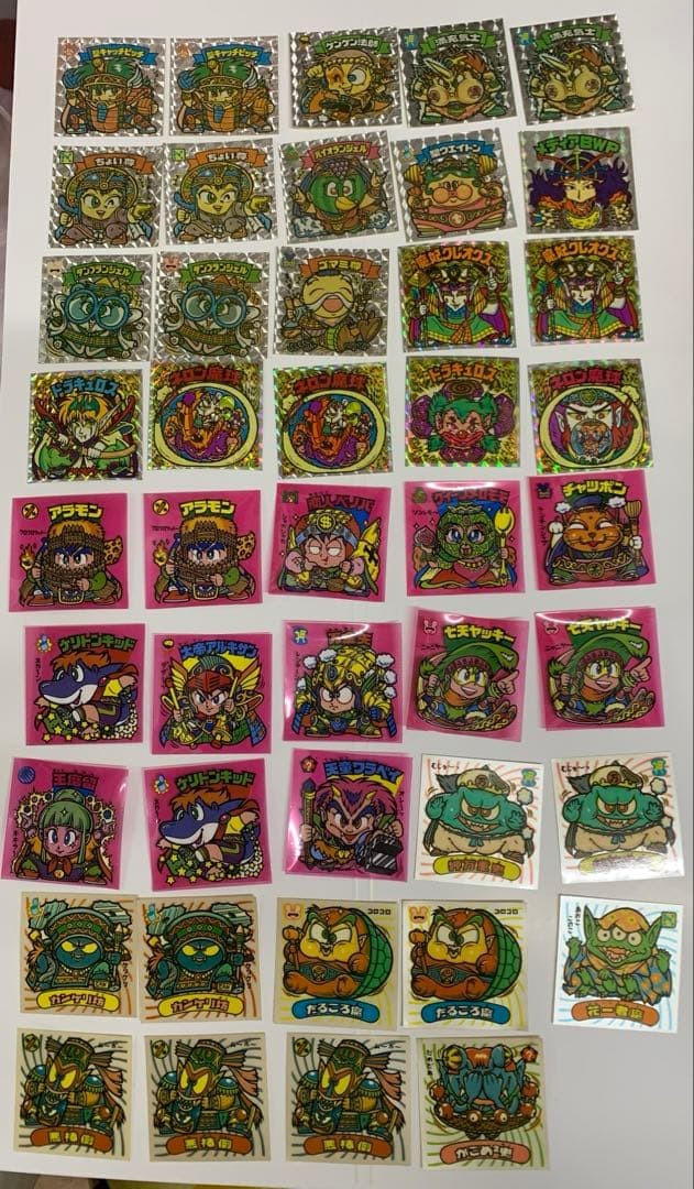 Bikkuriman Sticker Set 44, Retro Colorful Character Seals, Used