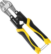 Mini Bolt Cutter 8-Inch/210Mm Heavy Duty Spring Loaded with Non-Slip Rubber Hand