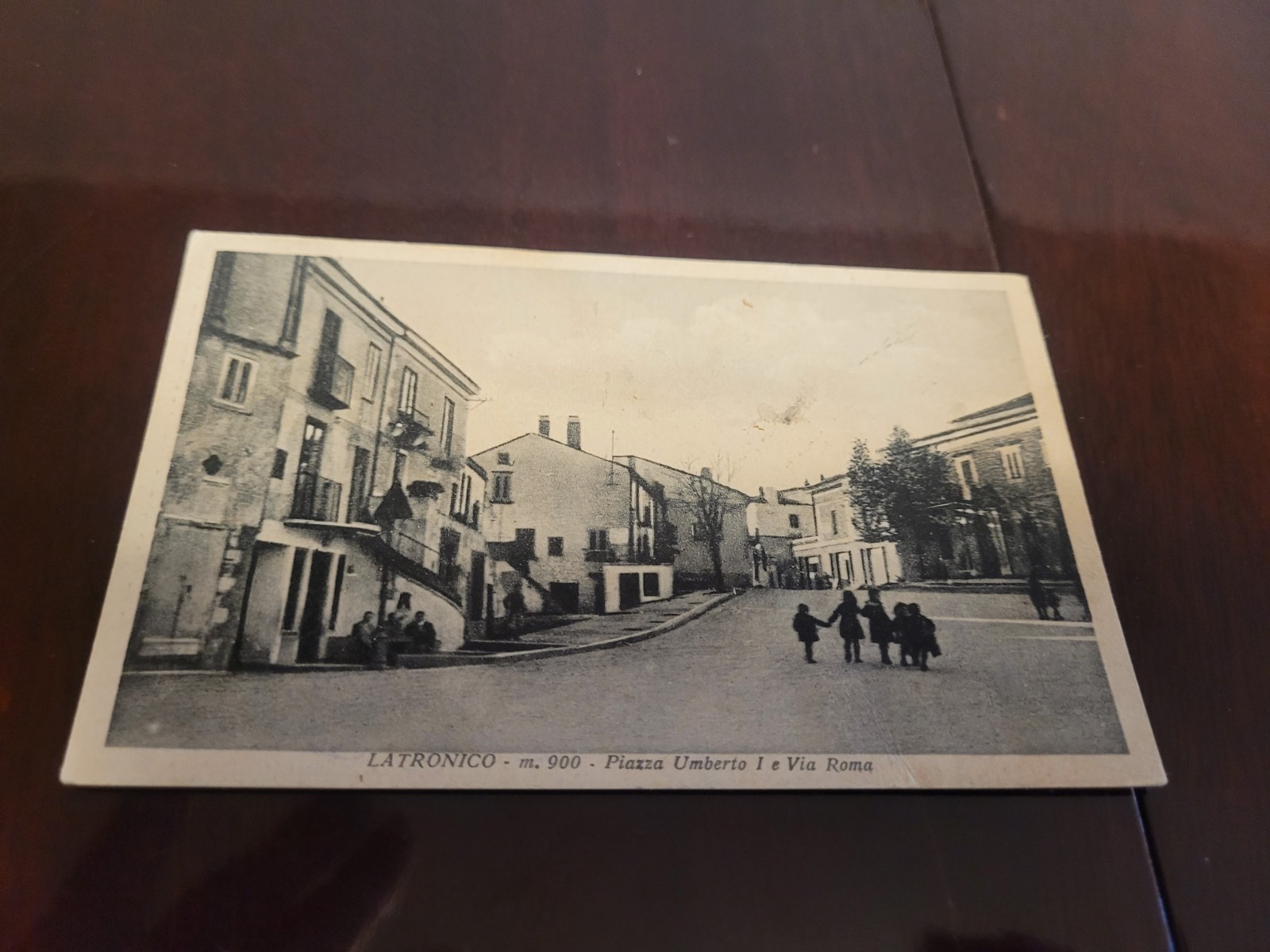 LATRONICO - POTENZA -PIAZZA UMBERTO I E VIA ROMA  - VIAGG.  FORM. PICCOLO 1955