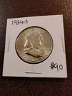 Franklin half,1954s,unc. Up for auction,no reserve