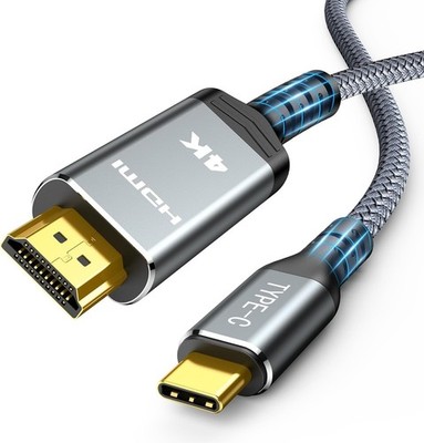 Highwings USB C auf HDMI Kabel 0.5M, USB Type C zu HDMI 4K UHD [Thunderbolt 3