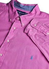 Ralph Lauren Classic Fit Garment-Dyed Pink Oxford Shirt 4XLT Blue Pony Preppy