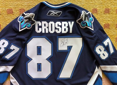 Sidney Crosby Signed Autograph Rimouski Oceanic Jerse Penguins