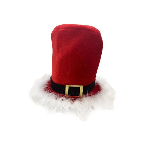 Christmas Top Hat Soft Men Women Xmas Hat for Photo Props Nightclub Carnival