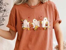 Retro Disney Pooh Halloween Shirt, Winnie the Pooh Ghost Shirt, Spooky Season Sh