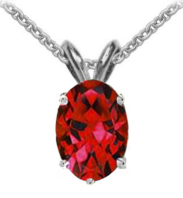 Echter 1,26 ct. Rubin oval riesiger Kettenanhänger mit Zertifikat 