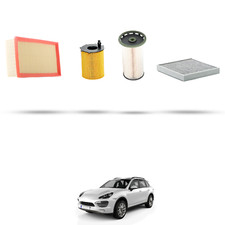 HOFFCAR Kit tagliando - 4 filtri per Porsche Cayenne II (958) 3.0 v6 Diesel 176K